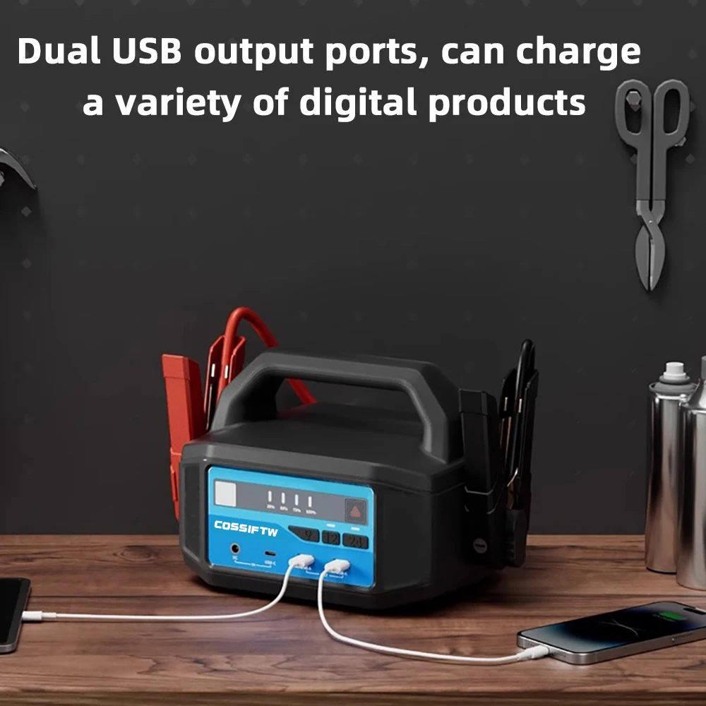 Car Jump Starter 12000A Peak, Portable 12V/24V Heavy Duty Truck Jumper Box, 80000mAh Battery Power Station