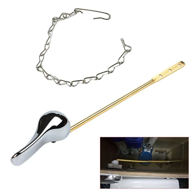 Tangki toilet universal tuas flush dengan rantai flapper mudah dipasang