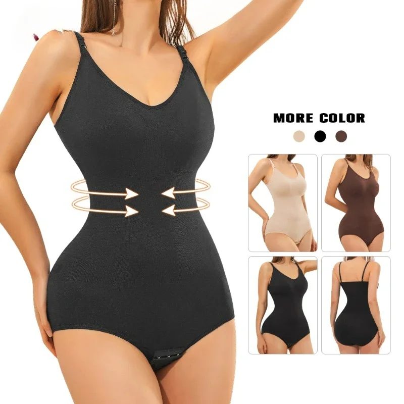 Body Shaper Shapewear rzeźbienie bez rękawów body wyszczuplające brzuch dla kobiet gorset wyszczuplający talię z haczykami Plus rozmiar