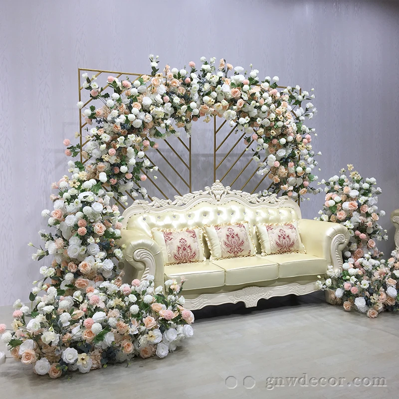 Luxurious Bridal Sofa Flower Arrangement Decoration Flower Runner Strip