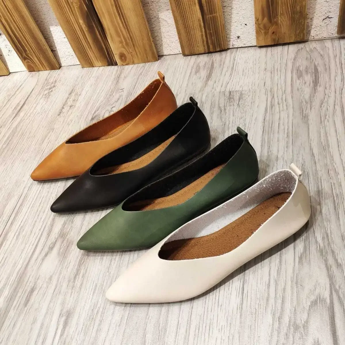 Korean Retro Pointed Flats Size 31 32 Women's Large Small Shoes