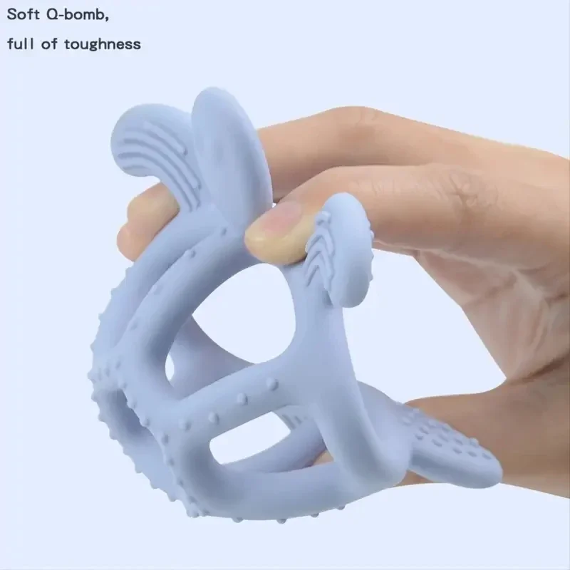 Explosion of The Turtle Baby Teethers Baby Teething Stick Silicone Toys Can Be Boiled Bite Chewing Gum Hand Grasp Ball Magic