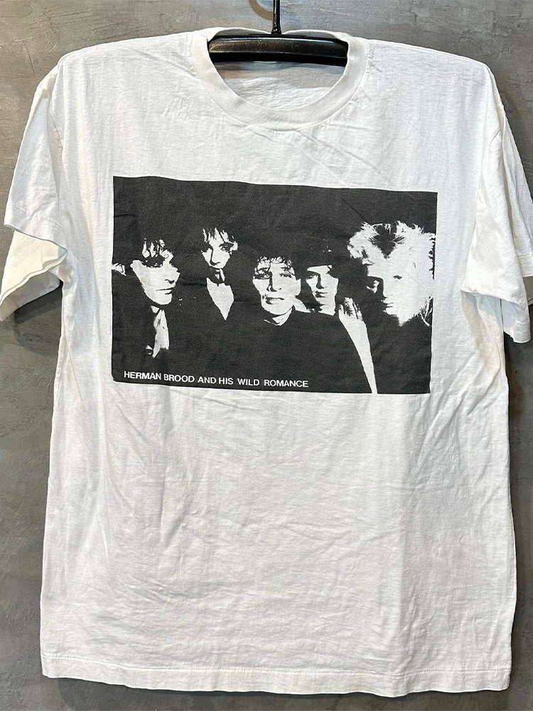 

Summer Herman Brood Rock Band Surrounding Oversize Beauty Tide Fried Street Short Sleeve Men's Women's Cotton Textured T-Shirt