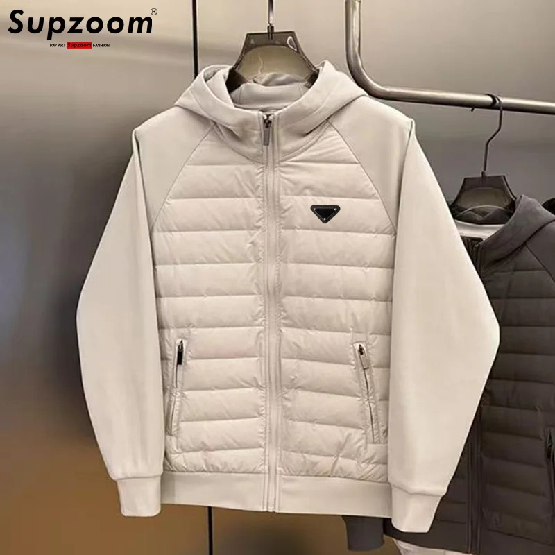 Supzoom New Arrival Casual Embroidery Mens Winter Trendy Hooded cotton-padded Suit Couple Cotton-padded Jackets And Coats