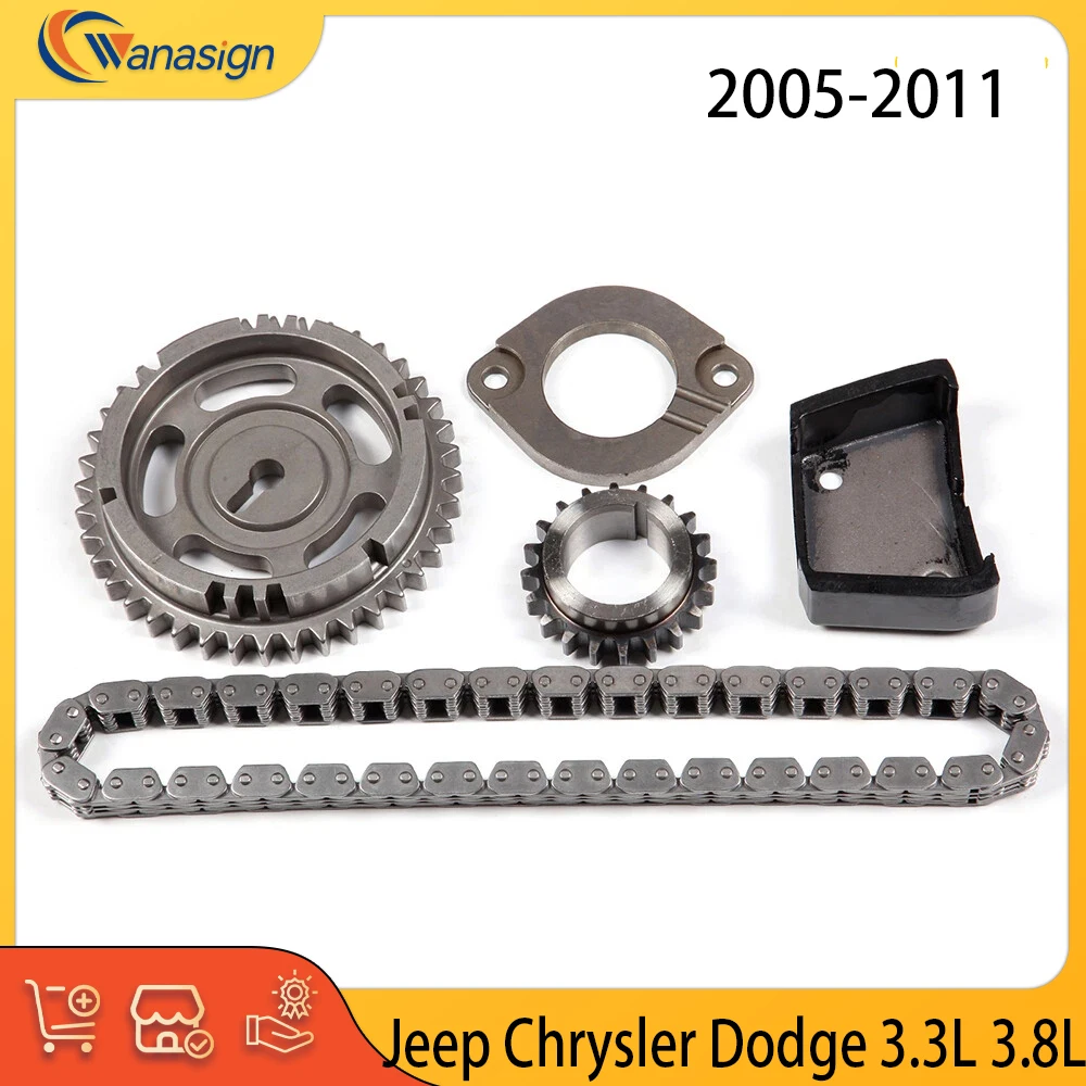 

Engine Timing Chain Kit Fit 3.3 3.8 L V6 For Jeep Wrangler Chrysler Town Country Pacifica Dodge Grand Caravan Caravan 3.3L 3.8L