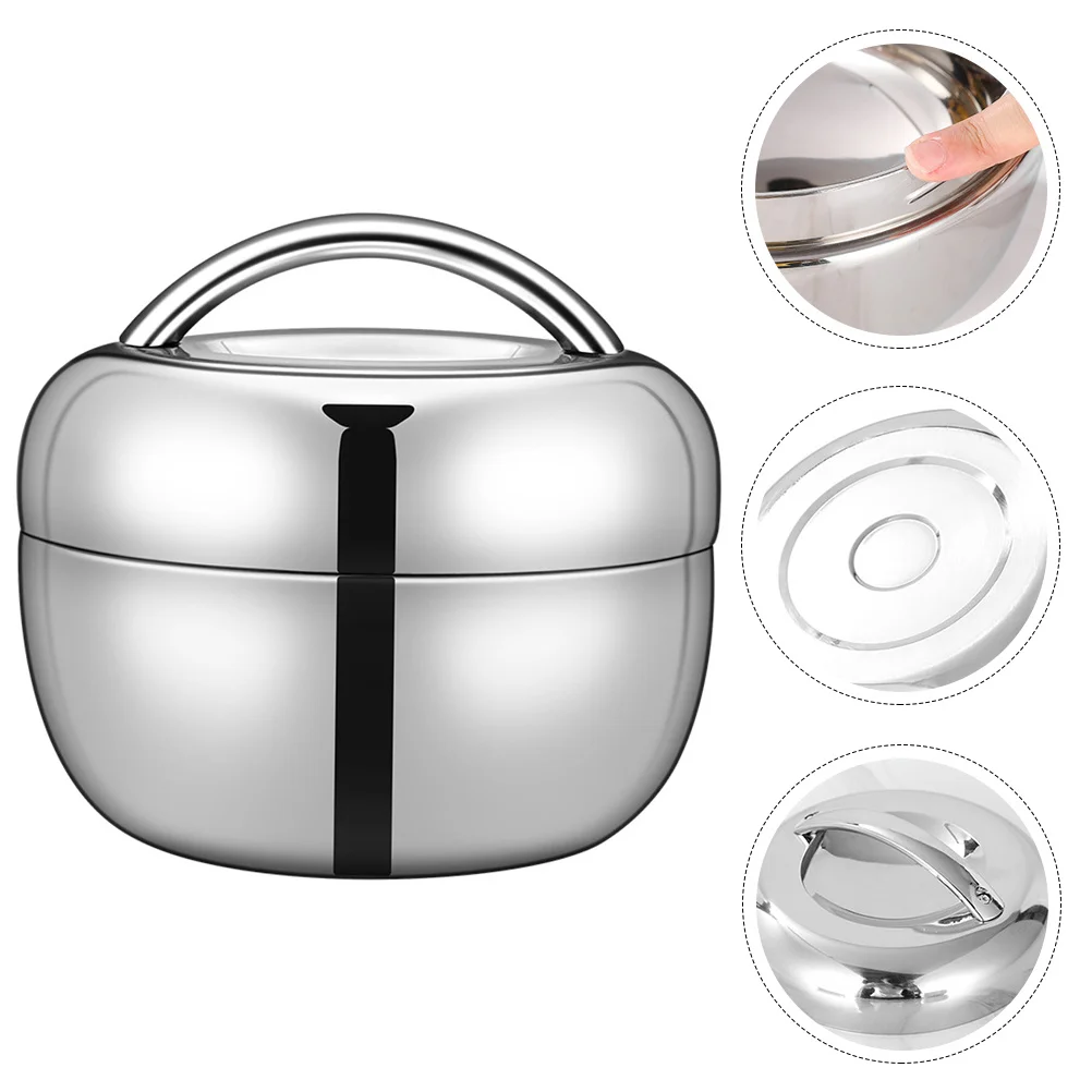

Double-Layer Stainless Steel Lunch Box Portable Insulated Food Container 800ml Healthy Suitable for Work School Picnic