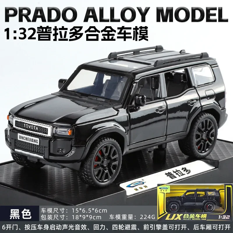 1:32 Toyota Prado SUV High Simulation Diecast Metal Alloy Model car Sound Light Pull Back Collection Kids Toy Gift A952