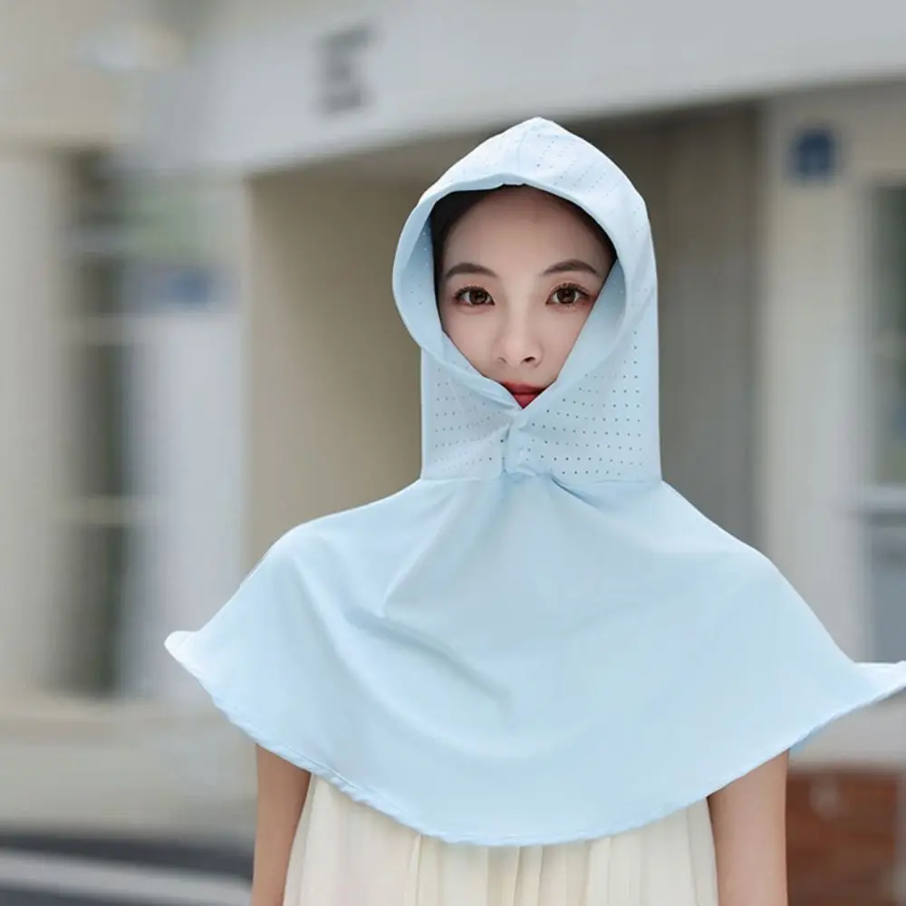 

Foldable Wide Brim Ice Silk Sunscreen Hat UV Anti Neck Protection Shawl Fisherman Hat Visors Cap Sunscreen Women Sun Hat Camping