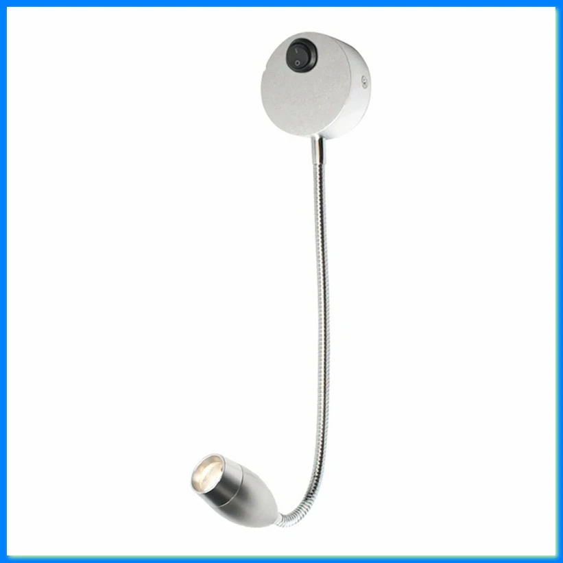 Reading Light LED Hose Spotlight Hose Wall Lamp Gooseneck Lamp Touch Control for Bedside Reading Warm Light US Plug-ABFB