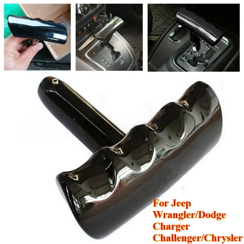 

1PCS T-Handle Shape Car Gear Shift Lever Knob Shifter Black for Jeep Wrangler/Dodge Charger Challenger/Chrysler，Auto Parts