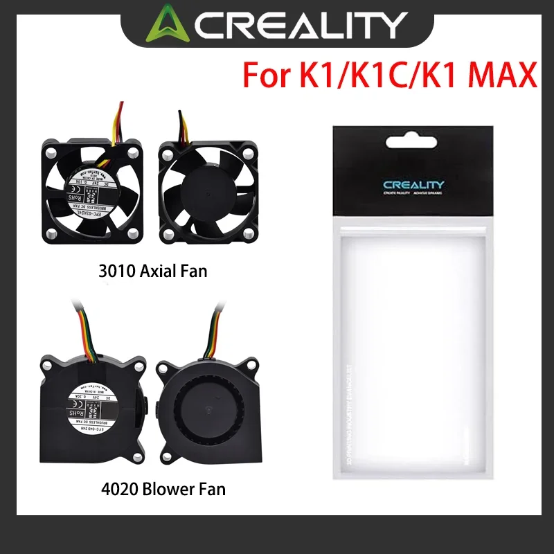 Creality K1/K1C/K1 Max 24V Cooling Fan Kit 3010 Axial 4020 Blower High Airflow Accessory for 3D Printer Hotend