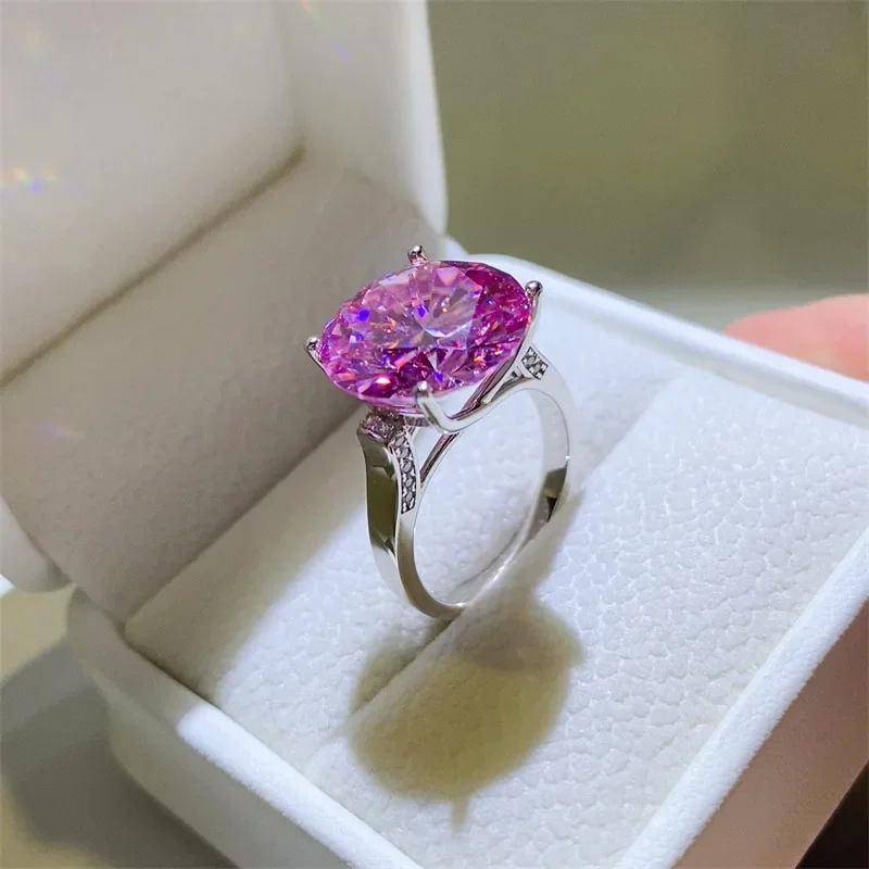 SACE GEMS GRA Certified 1-10CT anello Moissanite VVS1 Lab Diamond Solitaire Ring per le donne fidanzamento promessa gioielli fede nuziale