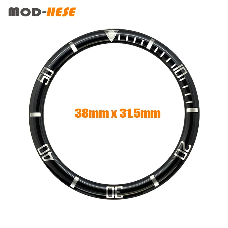 Алюминиевый безель из смолы SKX007, 38 мм, подходит для SKX007 SKX009 SRPD, корпус часов NH35, корпус часов 38 мм x 31,5 мм, вставка безеля