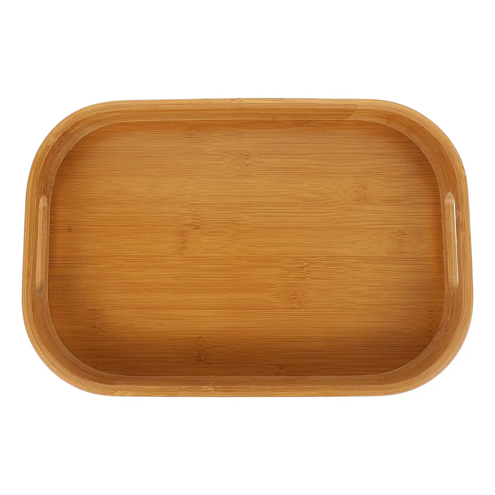 

Bamboo Storage Tray Lightweight Portable Food Serving Home Use Snack Fruit Dessert Trays Storage Practical
