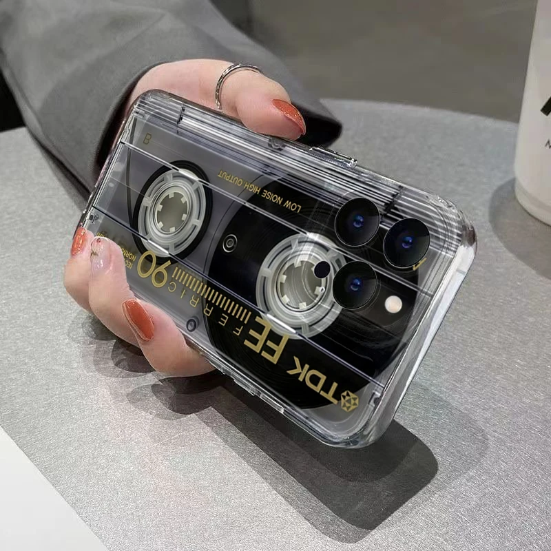 TPU Phone Case For Samsung Galaxy S26 Ultra Plus S25 S24 S23 S22 S21 FE A56 A55 A54 A53 A36 Protective Cassette Retro Tape Cover - view 4