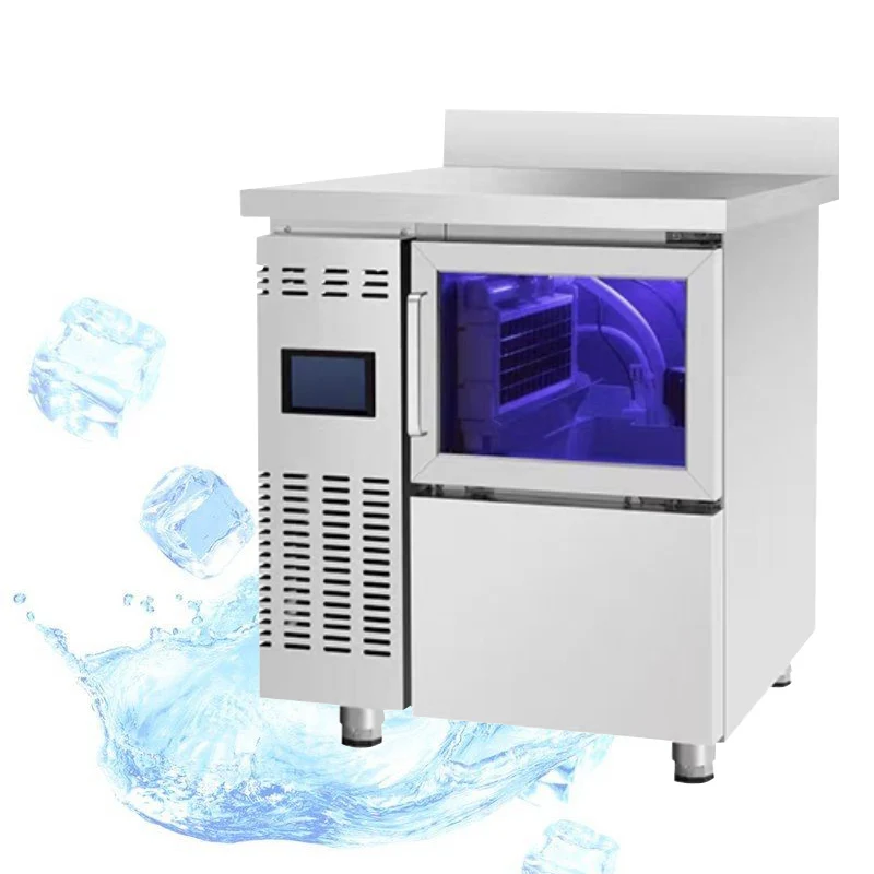 

Commercial Automatic Bar Counter Ice Maker Integrated Machine For Ice Making Milk Tea Shop Ice Water Air Cooling Ice Maker