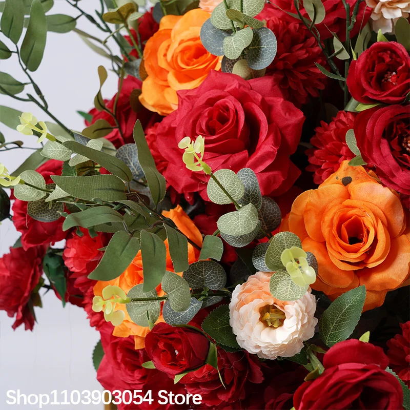 Maßgefertigter 60CM Künstlicher Rosenball für Hochzeitsdekoration, Hotel-Bankettsaal-Deko, Bühnenrequisiten, Eukalyptus-Blumenarrangement – Detail 2