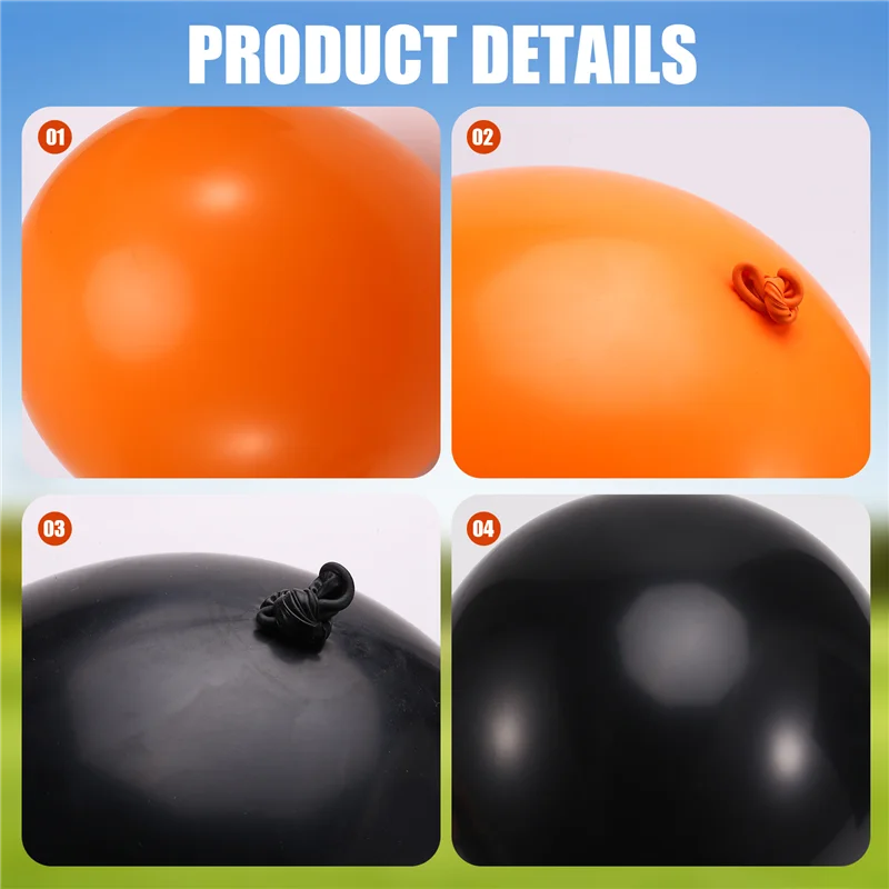 

A99I-Orange And Black Balloons, Halloween Balloons Set, 67Pcs 12 Inch Black Orange Latex Balloons For Halloween Celebration