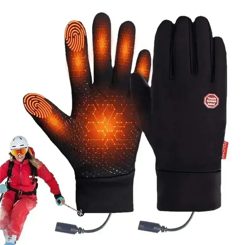 AliExpress Heated/Non Heated Gloves Winter Liner Charge Electric Full Finger Gloves Men Cycling Skiing Fishing