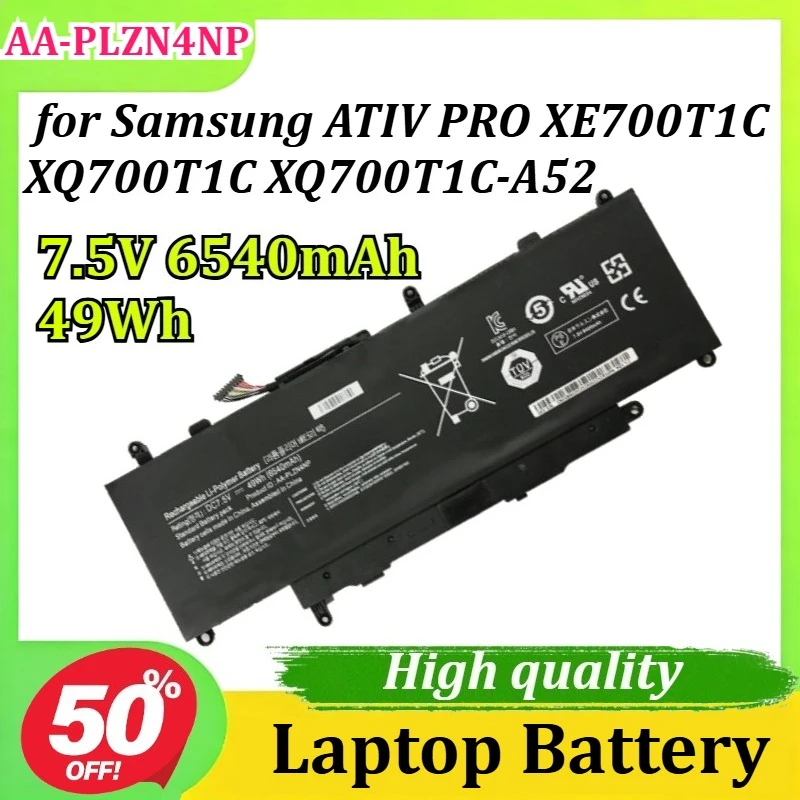 

AA-PLZN4NP 7.5V 6540mAh 49Wh for Samsung ATIV PRO XE700T1C XQ700T1C XQ700T1C-A52 XE700T1C-A01CA/A01PL Series Laptop Battery