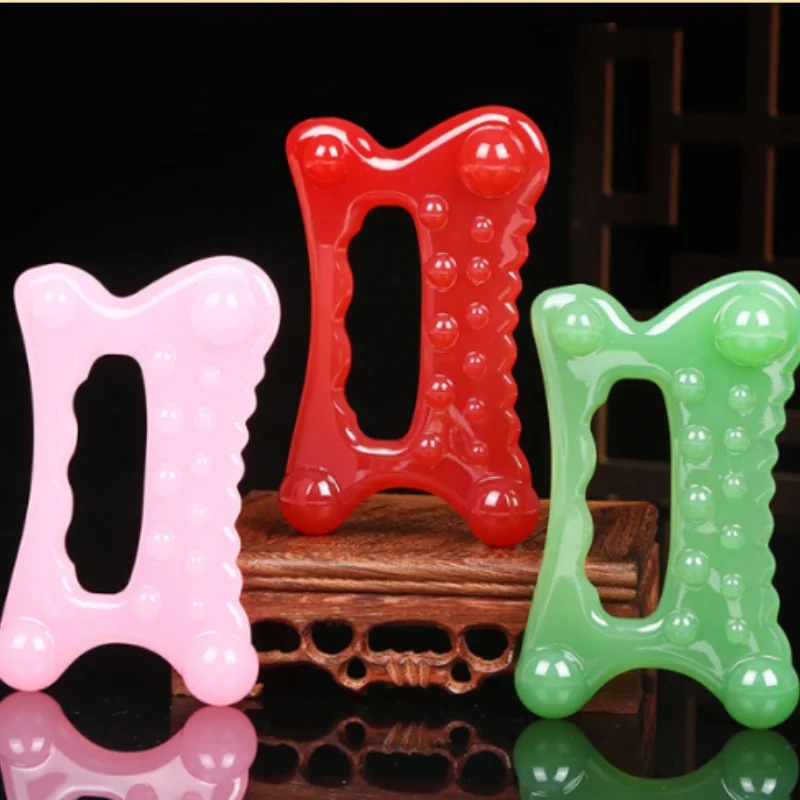 Multi-point Acupoint Gua Sha Board Resin Body Massage Scraping Tool Meridian Lymphatic Drainage Massager for Face Neck Back ﻿