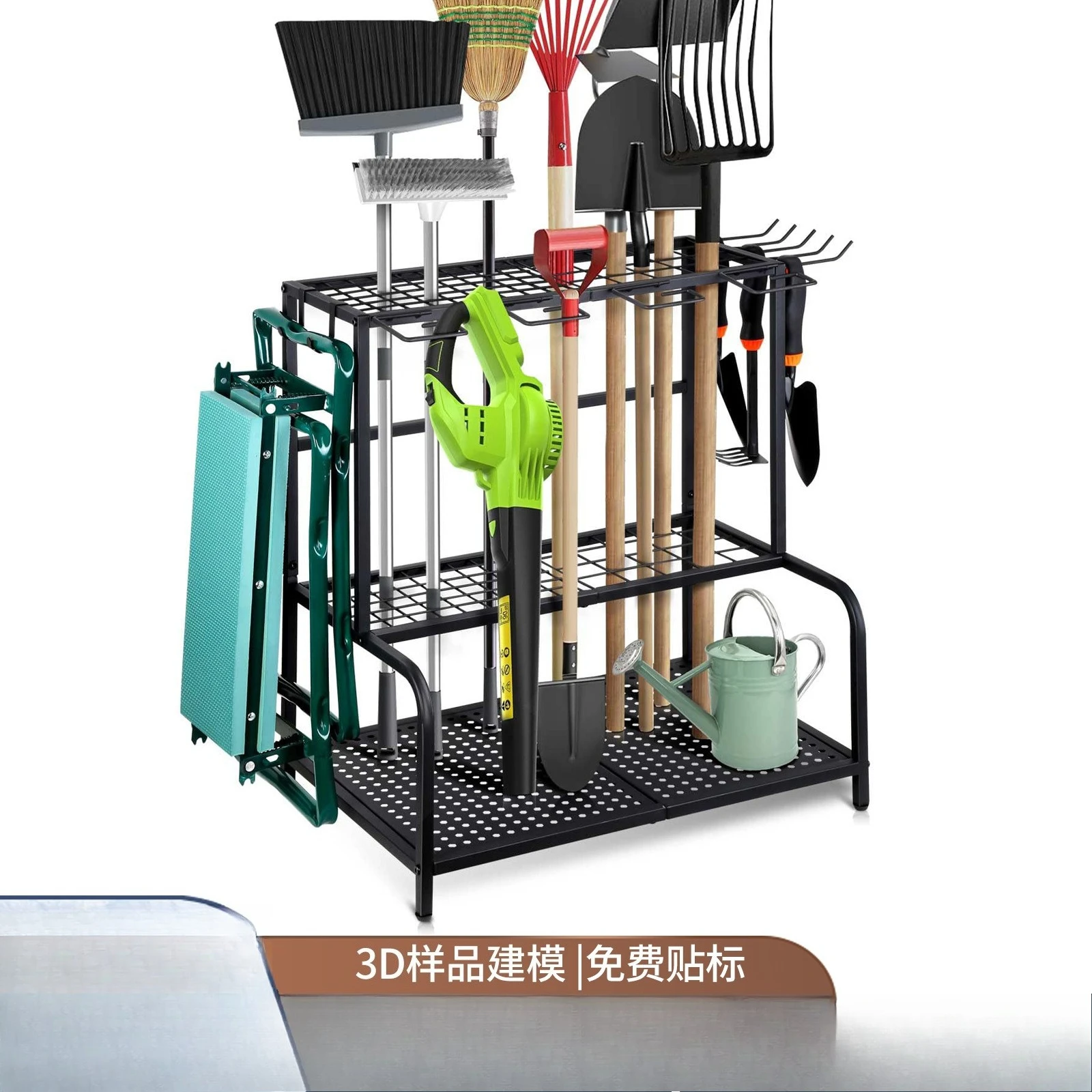 

Cross border garden cleaning tool storage rack, garage farm tool storage rack, yard shovel broom holder