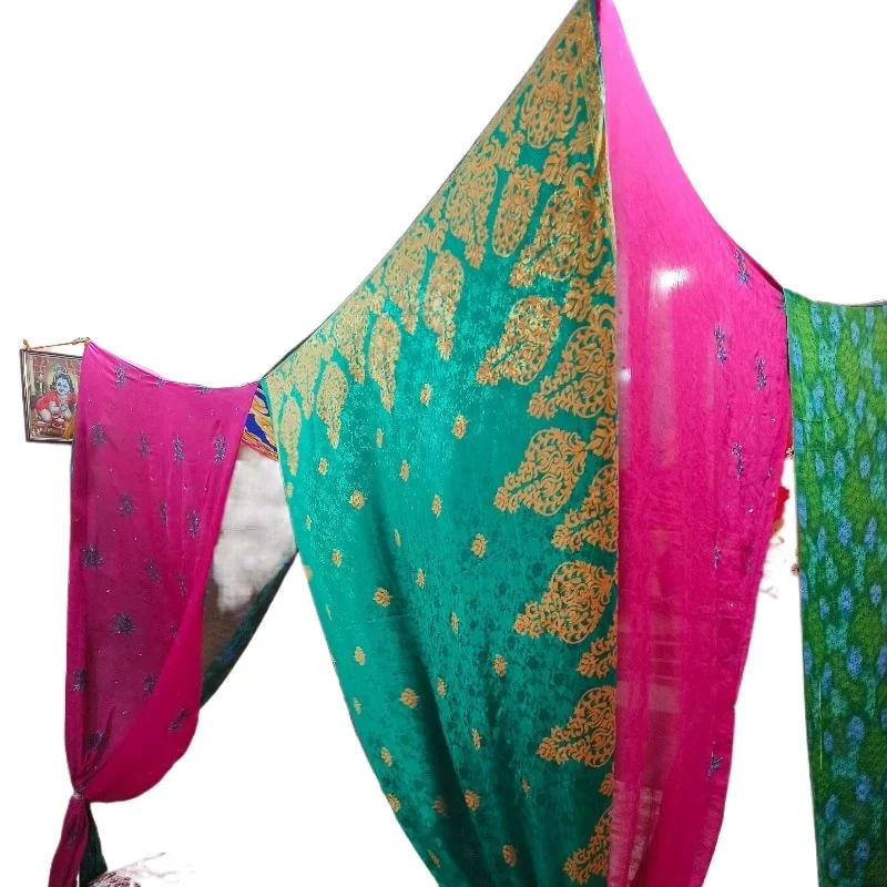 영감을 주는 핑크와 그린 침대 캐노피 커튼 홈 데코 & 캠핑 뷰티 모기장 고품질