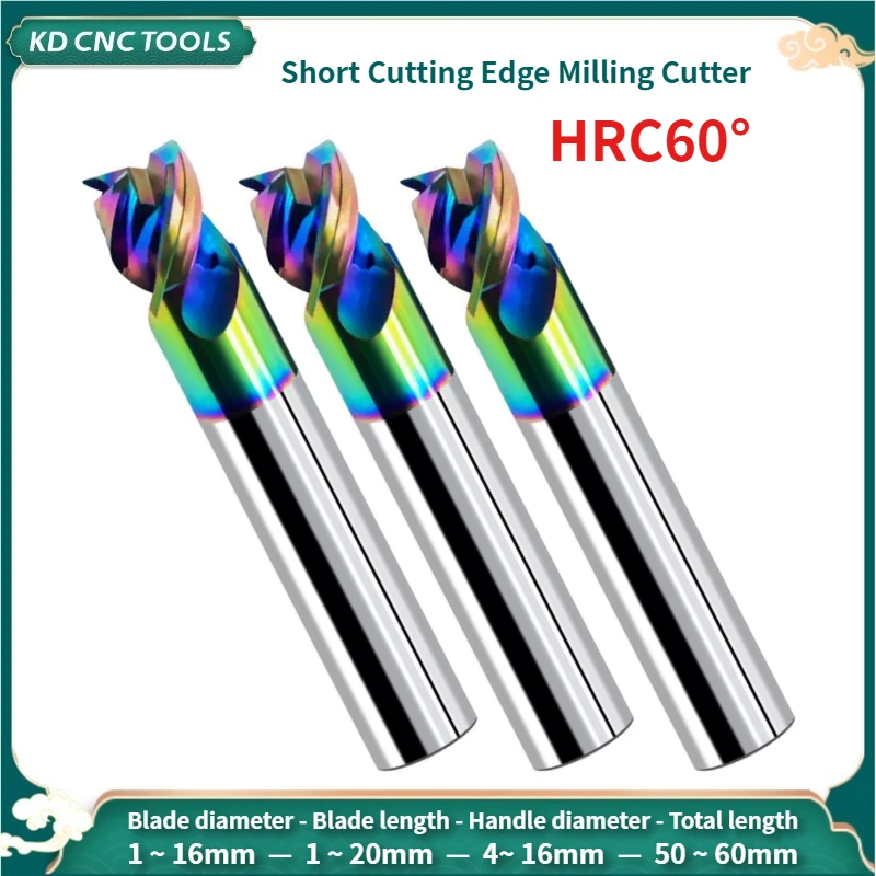 

Short Cutting Edge Carbide Milling Cutter Blade Dia.1-16mm Blade length 1-20mm Tungsten Steel Flat Head End Mills For Aluminum