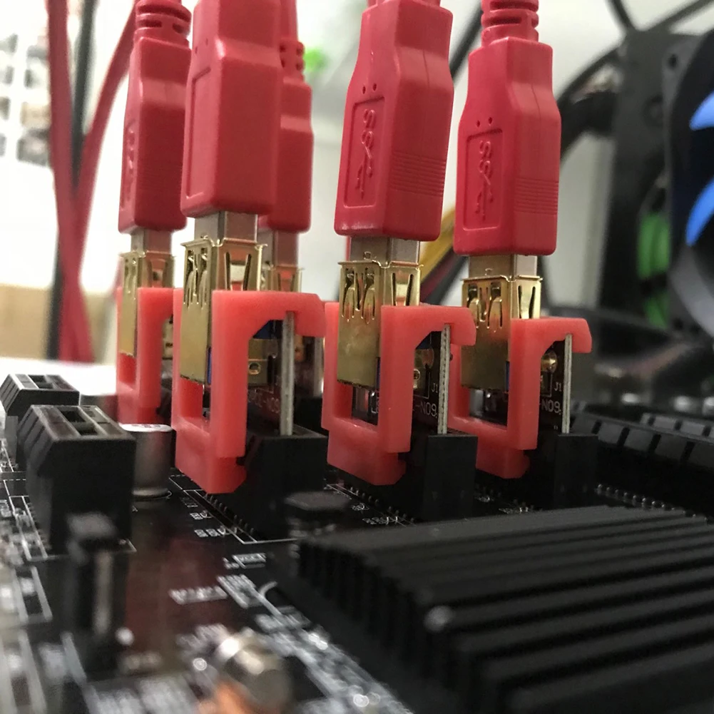 PCI-E Riser Card Retainer para Mineração, Armário de Montagem Vertical, Extensor de Cabo, ETH, BTC, Placa De Vídeo, 1X, 16X, 10Pcs