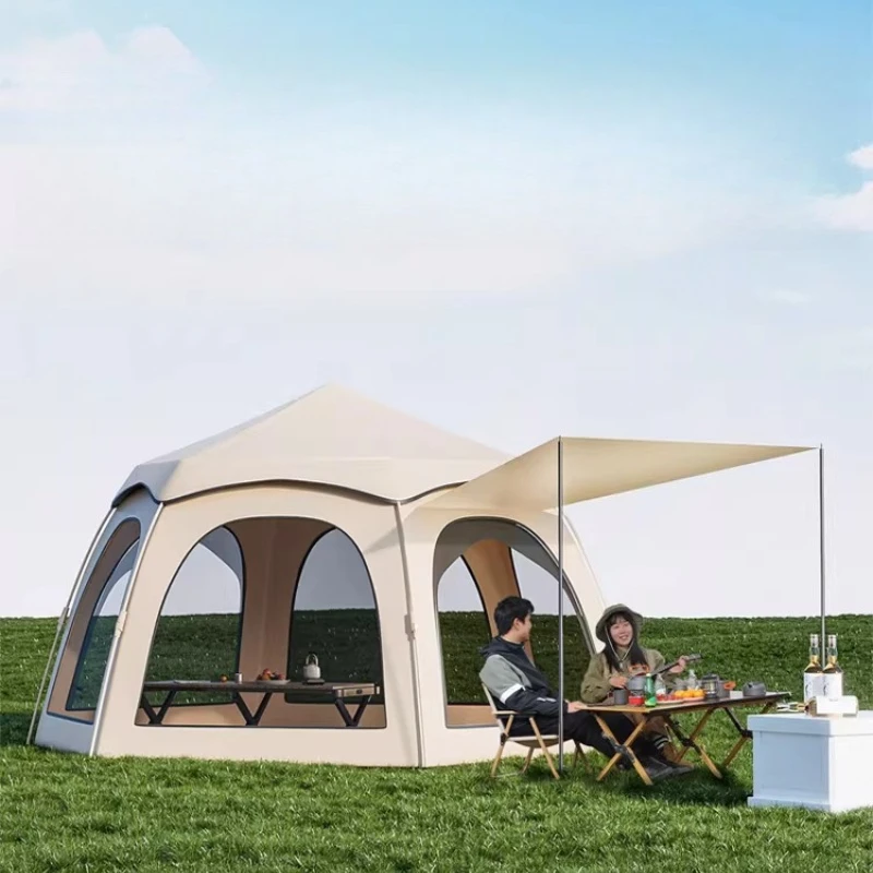 Awning Waterproof Camping Tent Bunk Windbreaker Travel Camping Tent Folding Survival Light-Weight Tentes De Voyage Outdoor Gear