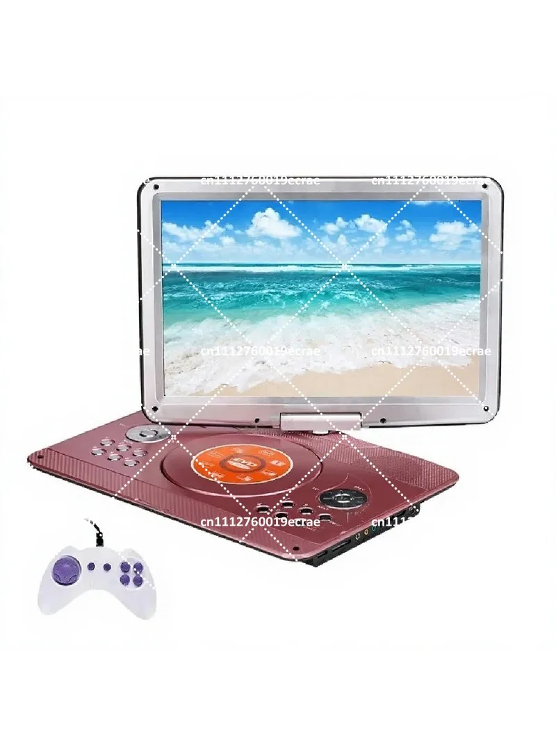 Portable CD Player for Home Car with DVD Function, 7 Inch Swivel Screen Multimedia Player