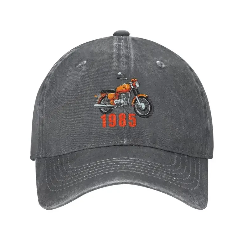 Custom Cotton Born In 1985 Birthdy Gifts Motorcycle Vintage Artwork Baseball Cap Hip Hop Women Men's Adjustable Dad Hat Autumn