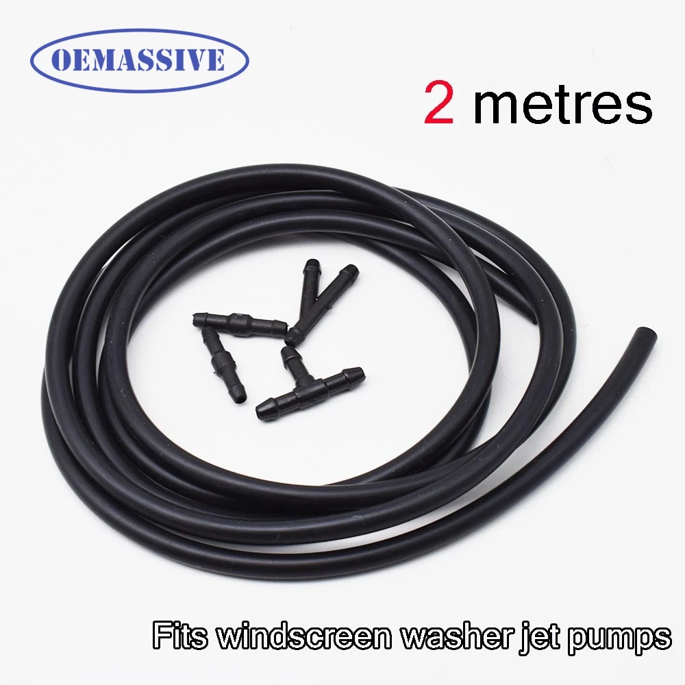 5Pcs/Set 2m Car Windshield Washer Hose Automotive Car Wiper Blade Pipe Windshield Jet Spray Wiper Nozzle Water Hose Fluid Tube