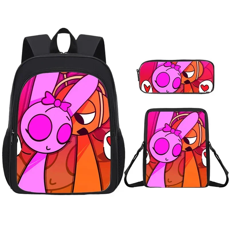 

3PCS Sprunki School Backpack Bag Incredibox Sprunki School Bag Backpack Mochila Sprunki Student Back Pack Bag Christmas Gift