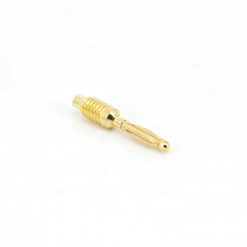 4PCS 2MM Audio Banana Plug Mini Speaker Pure Copper Gold Plated Plug Connector Welded Assembly Experimental Test Cord Head