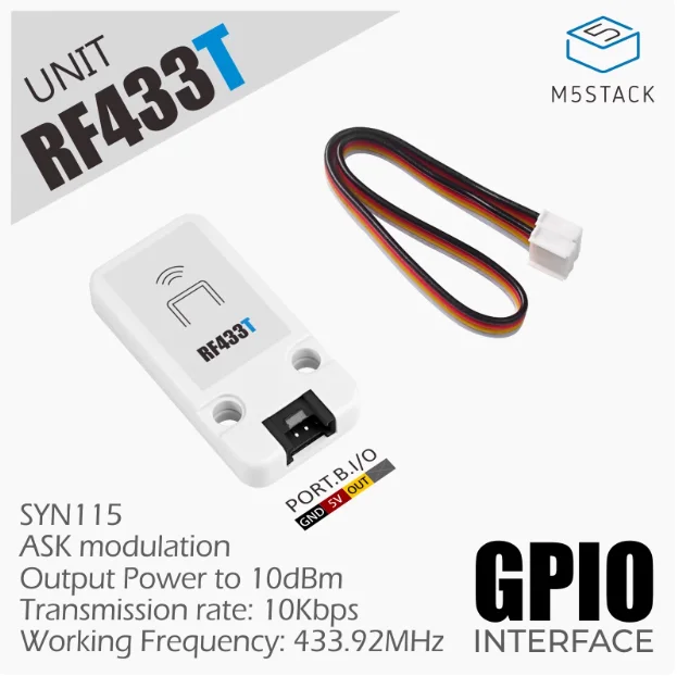 Official M5Stack RF433T wireless RF transmitter SYN115 RF remote control automation application