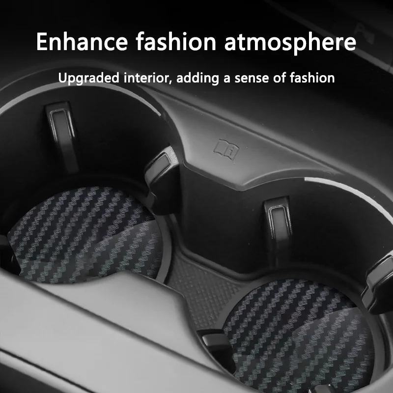 Car Anti-Slip Mat Coaster Water Cup Slot Decorate Accessories for Nissan X-trail Qashqai Note Juke Sentra Patrol Navara Micra