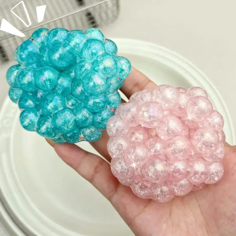 Shapeable Pearl Burst Beads Stress Ball Noisy Desktop Soothing Squeezing Crunchy Gifts For Children And Adults