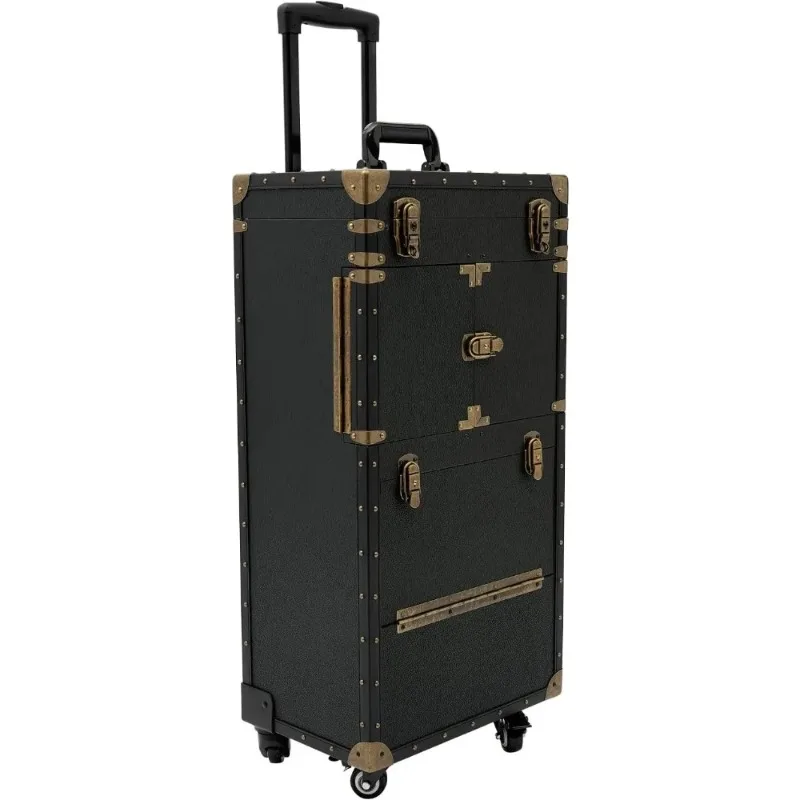 

Makeup Case Large Storage Trolley, Lockable Makeup Train Case, Stylist Salon Luggage Tr