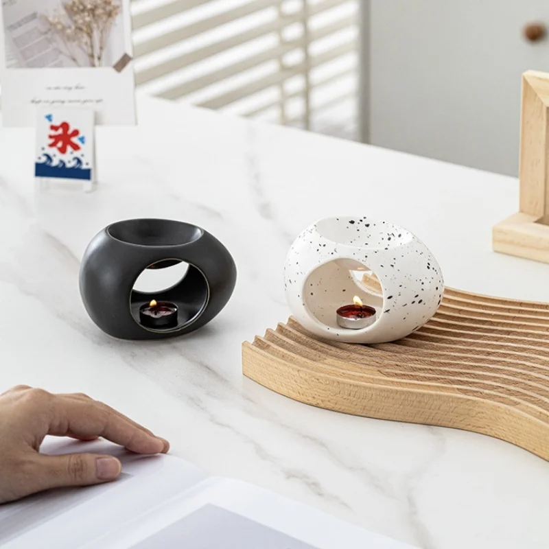 

Ceramic Candle Heating Holder Essential Oil Burner Reed Diffuser Furnace Household Spa Salon Liqulid Aromatherapy Incense Burner