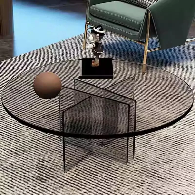 Light luxury living room home Internet celebrity fashion minimalist creative transparent coffee table table