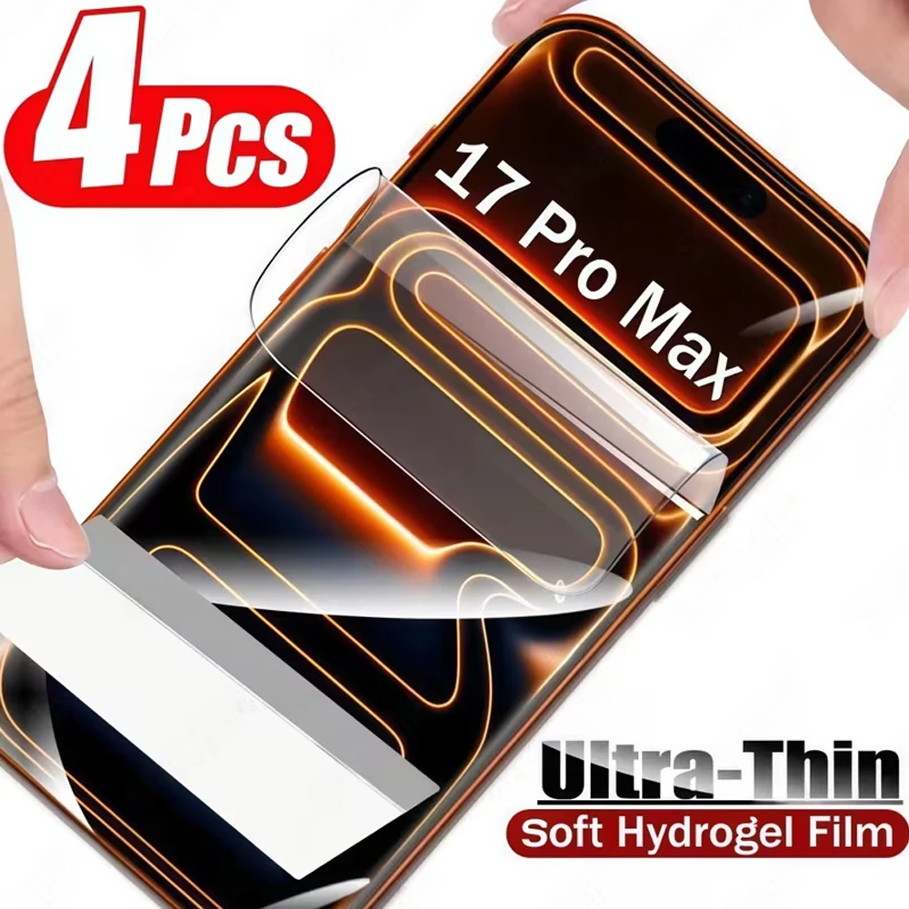 2-4pcs Volle Abdeckung Hydrogel Film Für iPhone 17 Pro Max Air 13 12 11 14 16 15 XS Max X XS XR 7 8Plus SE Nicht Glas Screen Protector