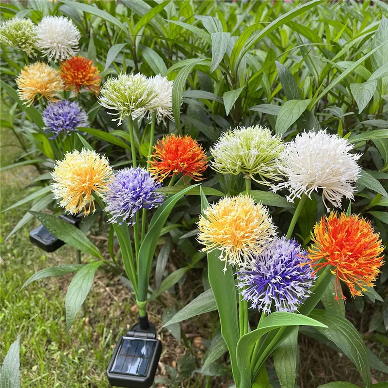 

A06T-4PCS Solar Outdoor Lights Decorative,5 Solar Swaying Flowers IP65 Waterproof Solar Powered Lights for