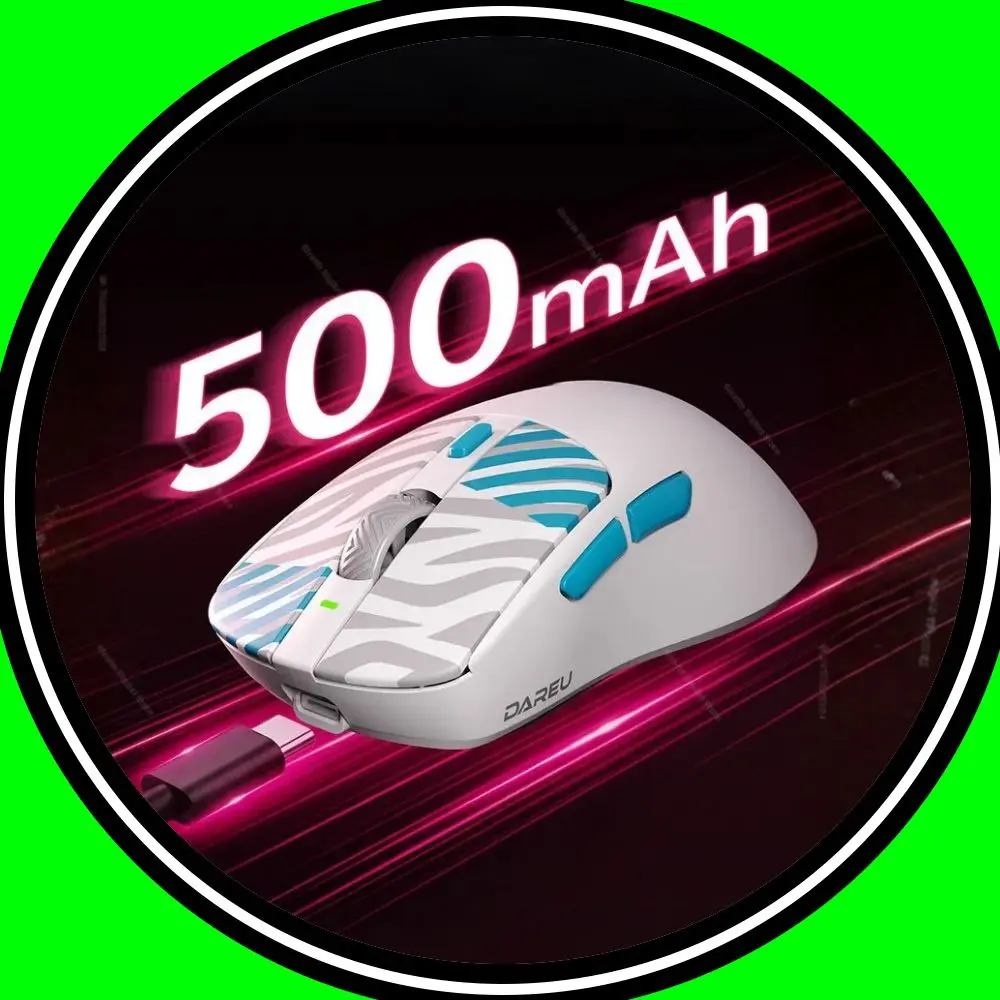 

DAREU AE7 Mouse Wireless Tri-mode Dual 8k E-sports Medium To Large Right-handed Ergonomic Design Gaming Mouse RGB Charging Base