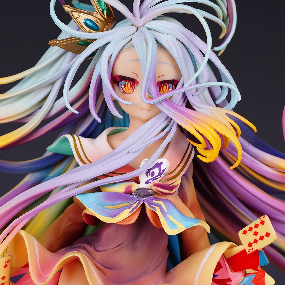 28 см ПВХ Фигурка No Game No Life Shiro Yuu Kamiya Фигурка Art Works Фигурка Игрушка Коллекция для взрослых Модель Кукла Подарки