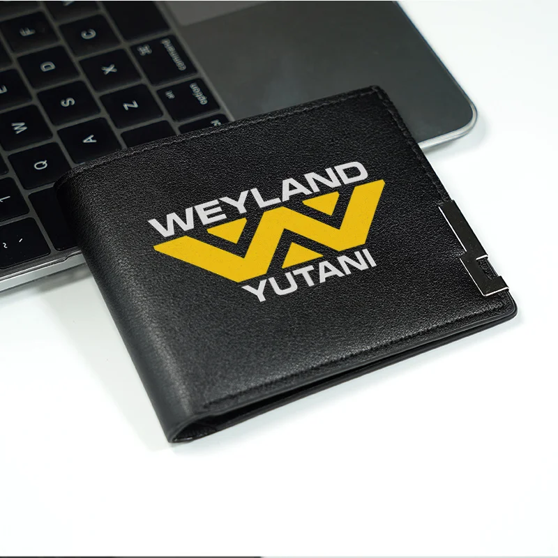 WEYLAND YUTANI LOGO للرجال محفظة من البولي يوريثان نمط الأعمال تصميم نحيف متين وخفيف الوزن للاستخدام اليومي ملحقات الموضة