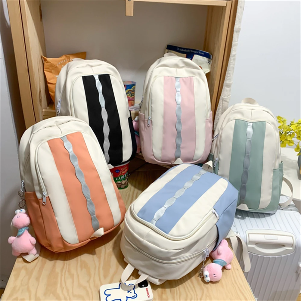 Mochilas de nailon de alta calidad con diseño de retales para mujer, mochila escolar de gran capacidad para estudiantes jóvenes, nuevas bolsas de viaje a la moda para mujer