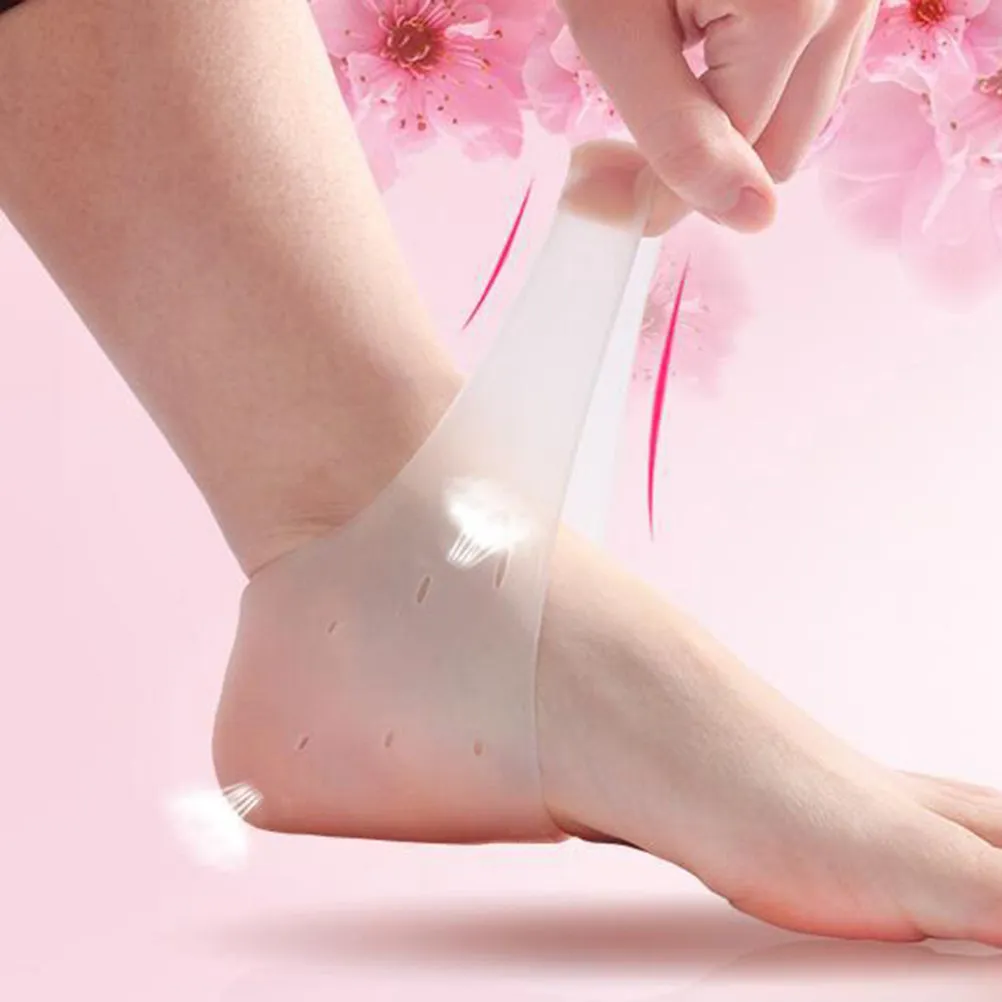 

6Pairs Silicone Heel Protective Sleeves Moisturizes Dry Heels Prevents Cracking Nursing Ankle Support for Women Men Sneakers