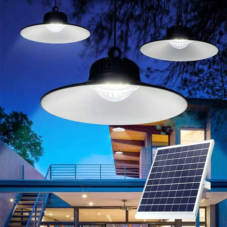 Lâmpadas solares de jardim impermeáveis ao ar livre, Luzes suspensas em casa, Super Bright LED Street Light, Uva Rack Chandelier, Quente, 25 W, 50W