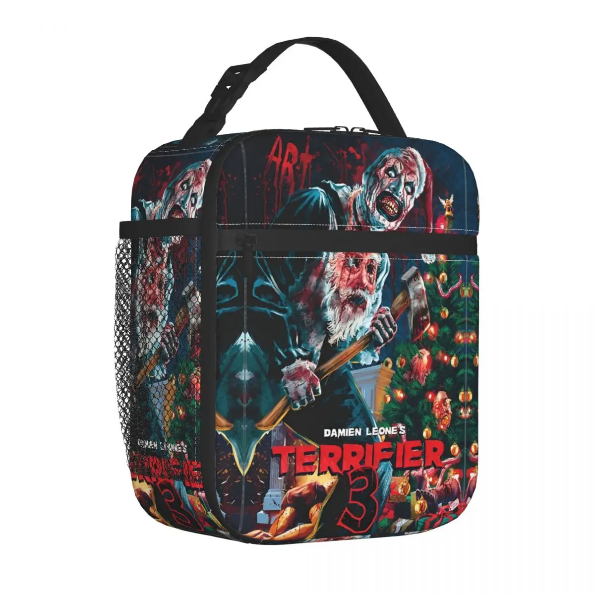 Terrifier 3 Horror Clown Insulated Lunch Bags Thermal Bag Meal Container Portable Tote Lunch Box Girl Boy College Outdoor